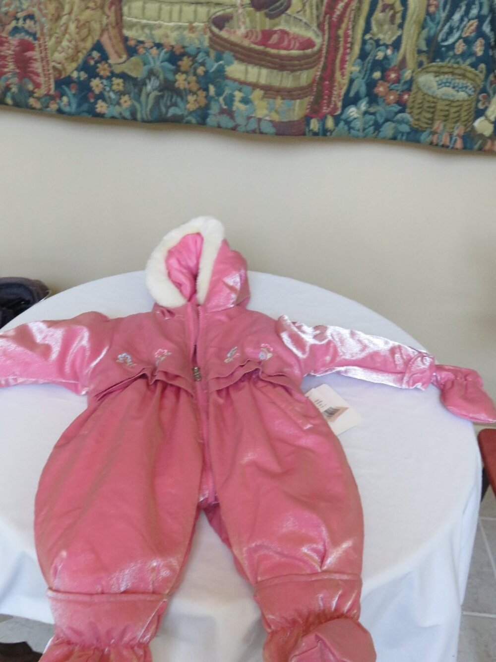 Baby pink Snowsuit 12M
